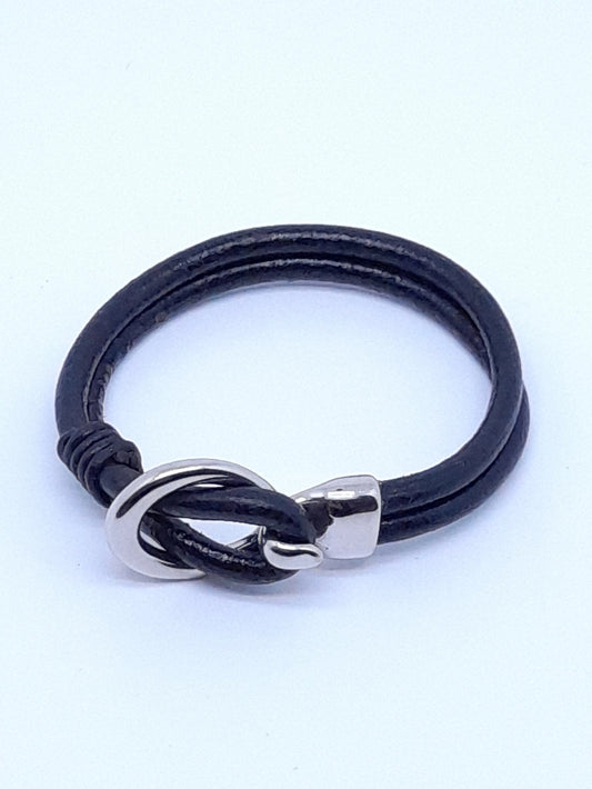 BRACELET EN CUIR - Noir