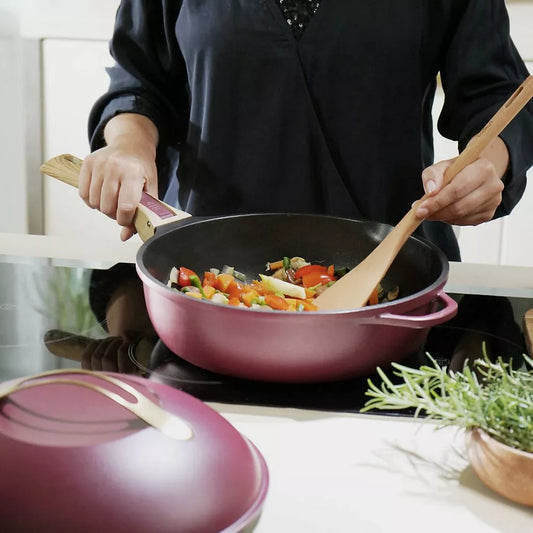 POÊLE 8 EN 1 COOKUT - Rouge foncée