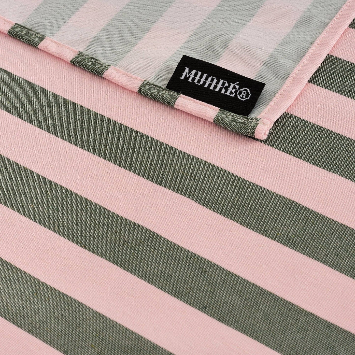 NAPPE Hydrofuge - Rayures roses et vertes