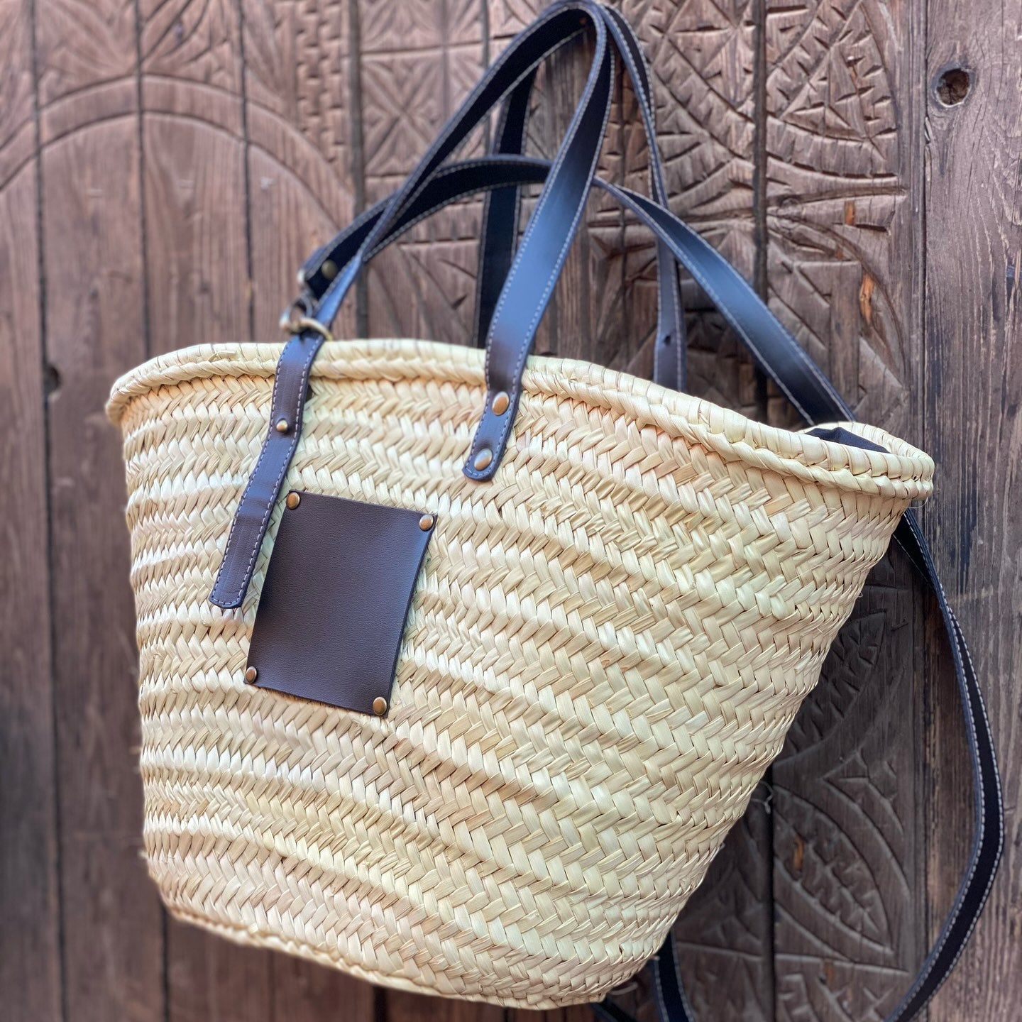 PANIER - Cuir noir
