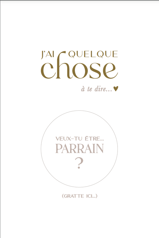 CARTE ANNONCE À GRATTER - Parrain