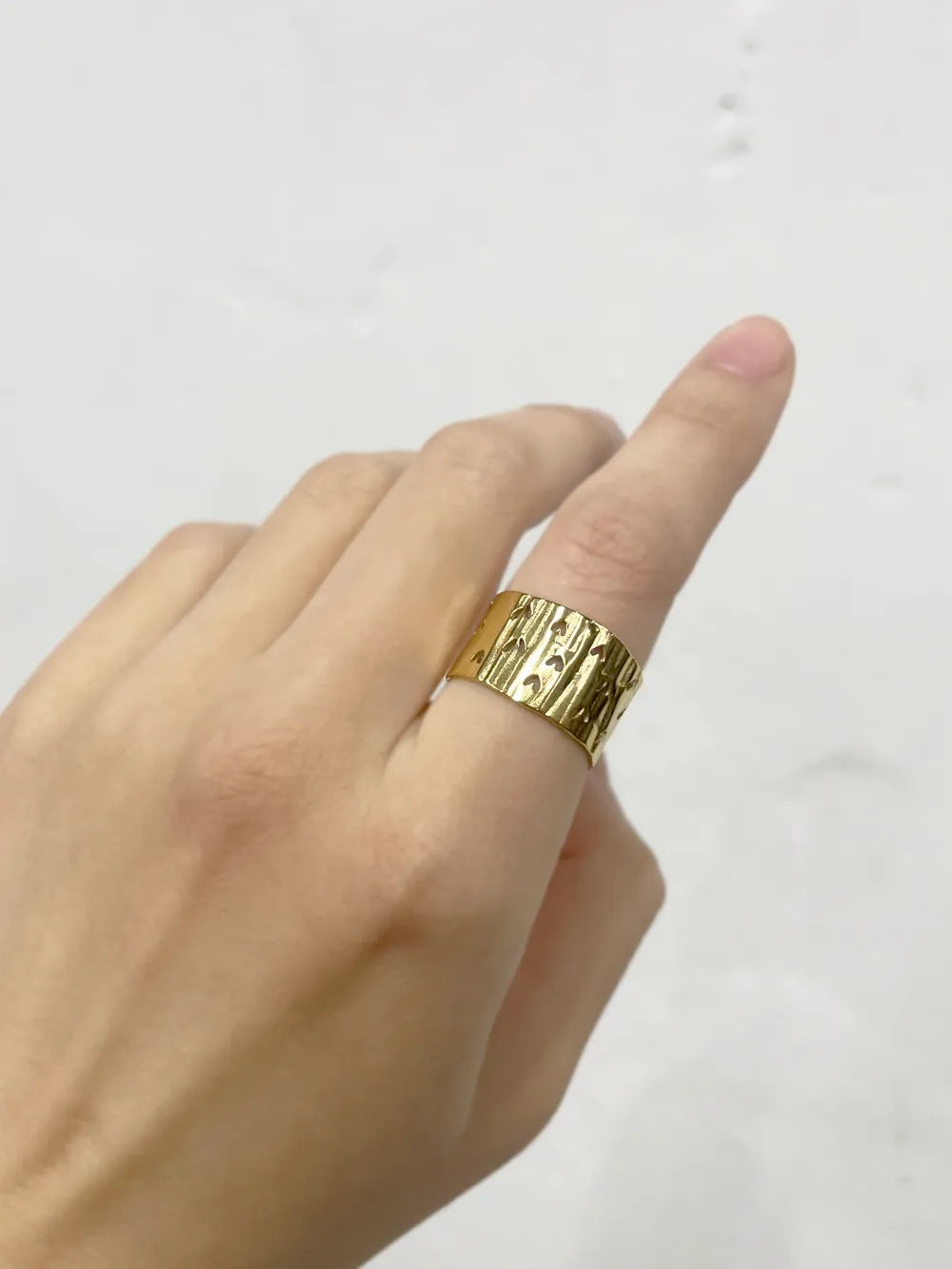 BAGUE EN ACIER - Coeur