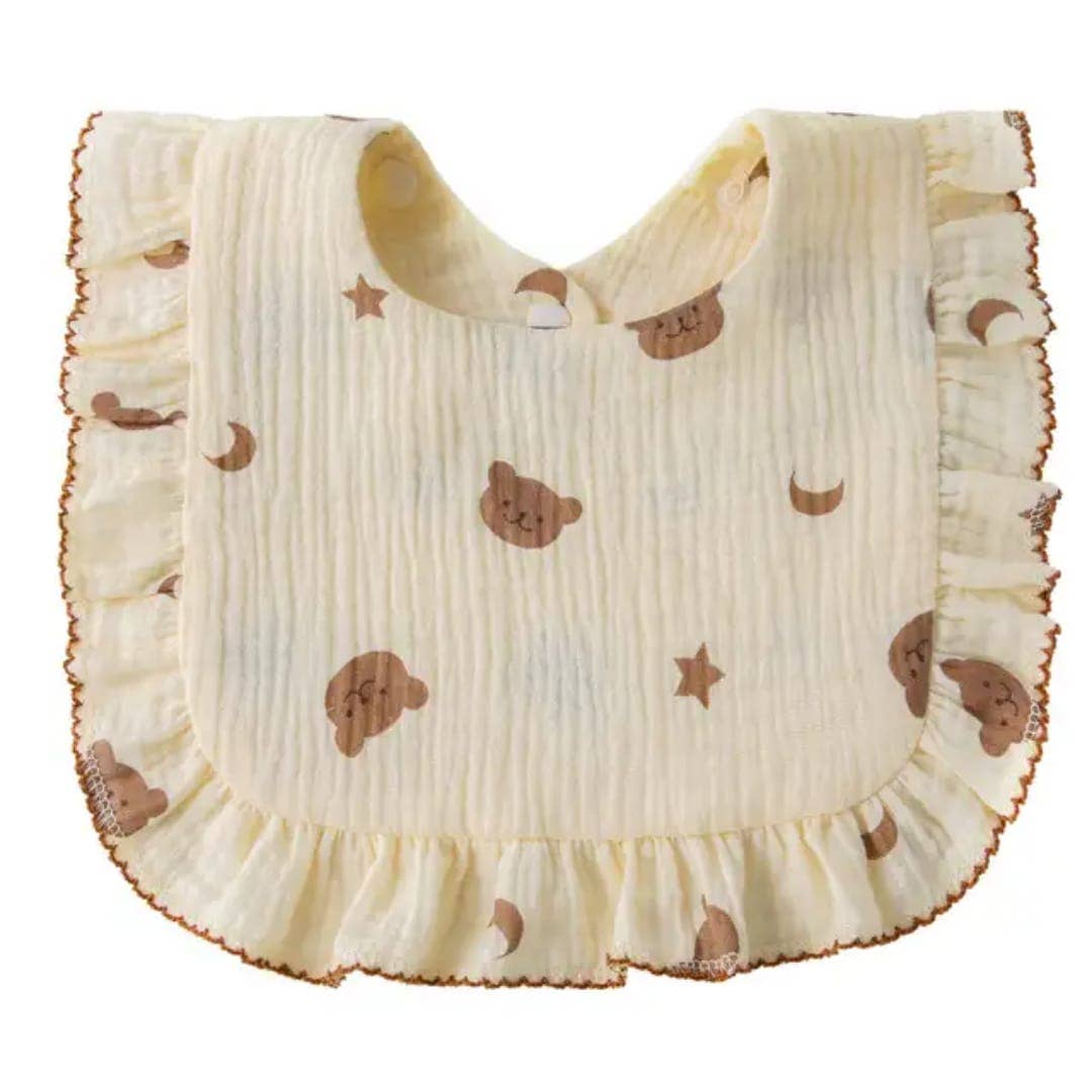 Bavoir imprimé 30×26cm coton biologique