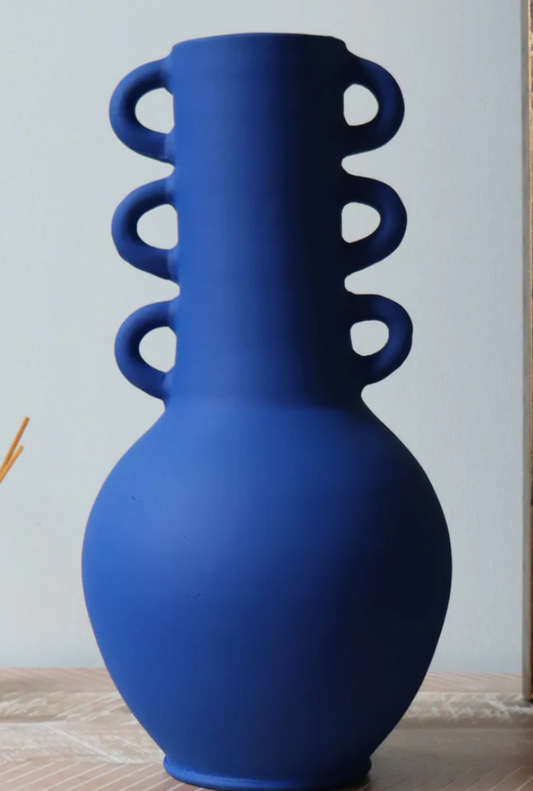 VASE ARTISANAL - Bleu