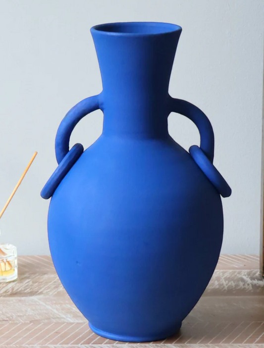 VASE ARTISANAL - Bleu