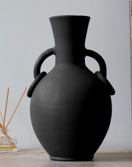 VASE ARTISANAL - NOIR