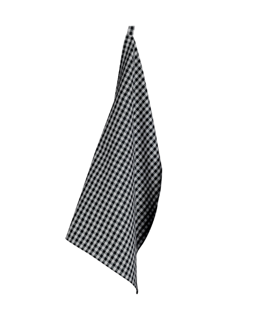 TORCHON RECYCLÉ - Noir / Gris