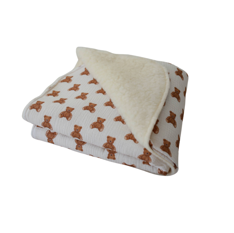 PLAID EN LAINE OURSON