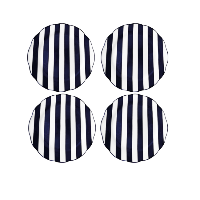 ASSIETTE RAYÉE - Bleu - 2 tailles