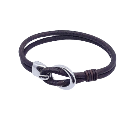 BRACELET EN CUIR - Marron