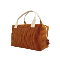 SAC ISOTHERME VELOURS CÔTELÉ - Camel