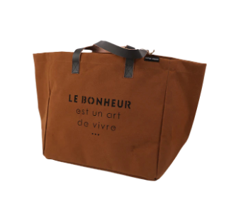 SAC EN TOILE DE COTON - Chocolat