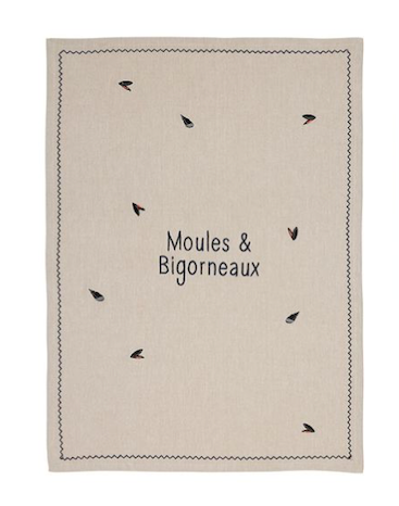 TORCHON "Moules & Bigorneaux"