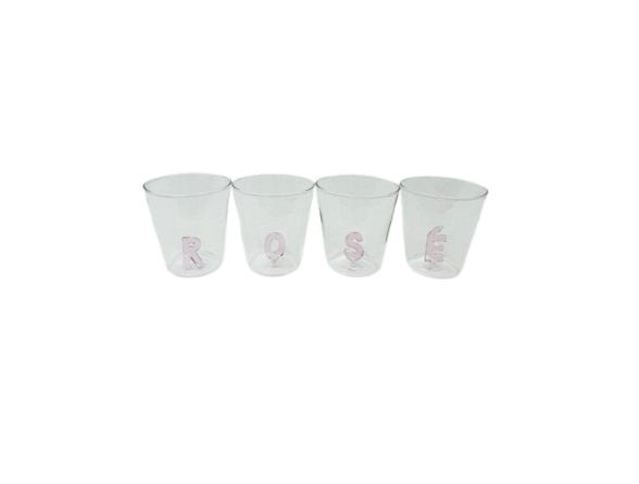 LOT 4 VERRES "Rosé"