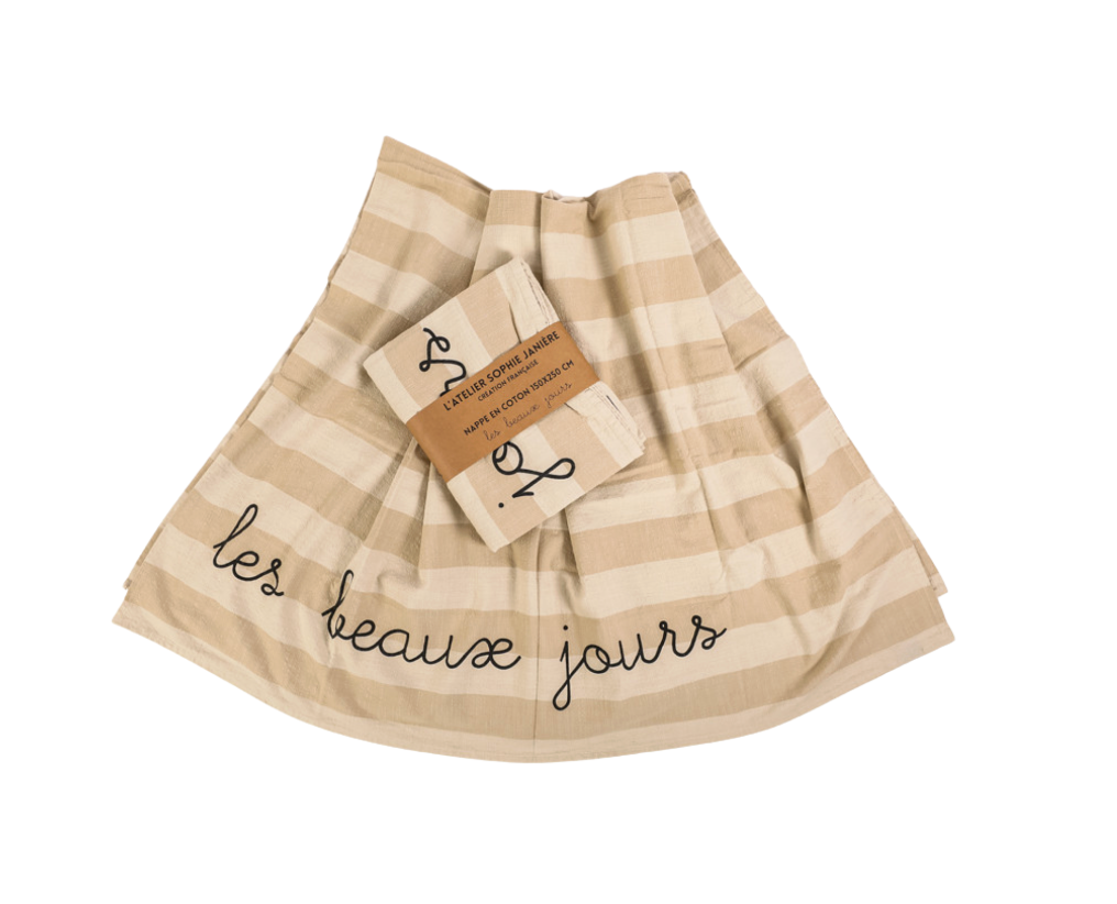 NAPPE 160X250CM - RAYÉE BEIGE