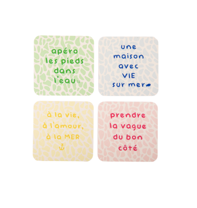 LOT 4 DESSOUS DE VERRE - Léopard