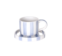TASSE RAYÉE - Bleu clair