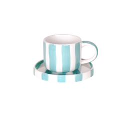 TASSE RAYÉE - Vert/bleu clair