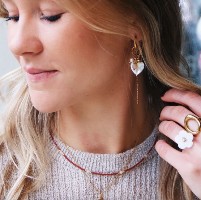 BAGUE FLEUR BLANCHE