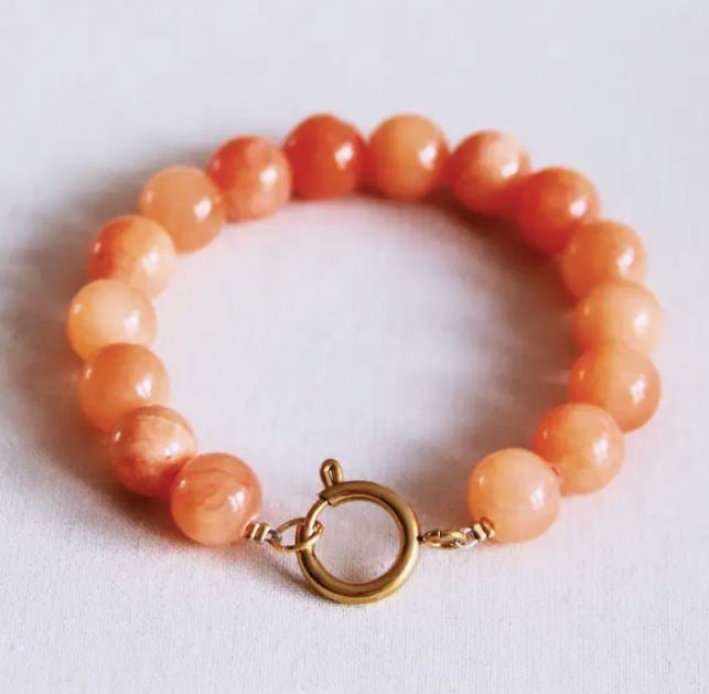 BRACELET EN PIERRE NATURELLE - Orange
