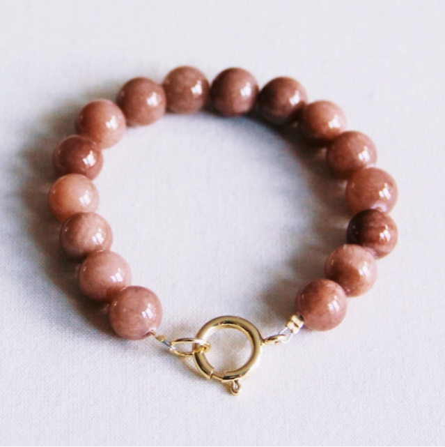 BRACELET EN PIERRE NATURELLE - Marron