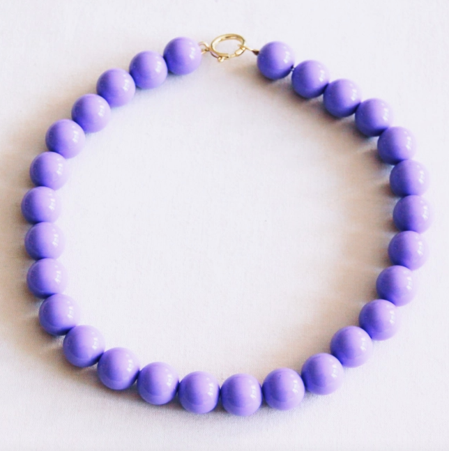 COLLIER EN PIERRE NATURELLE - Lilas