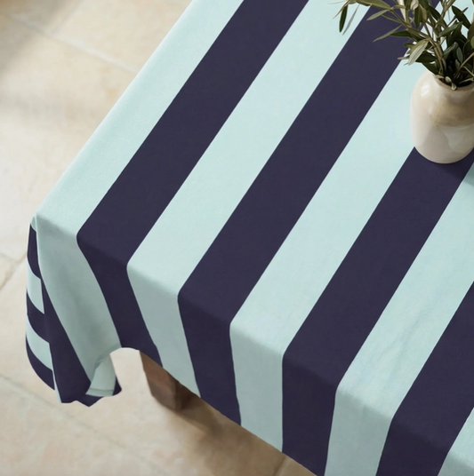 NAPPE ANTI-TACHE - Grosses rayures bleues - 3 tailles