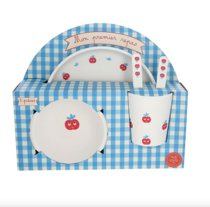 SET COUVERT VICHY POMME