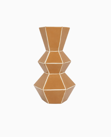 VASE GÉOMÉTRIQUE - Camel - MM