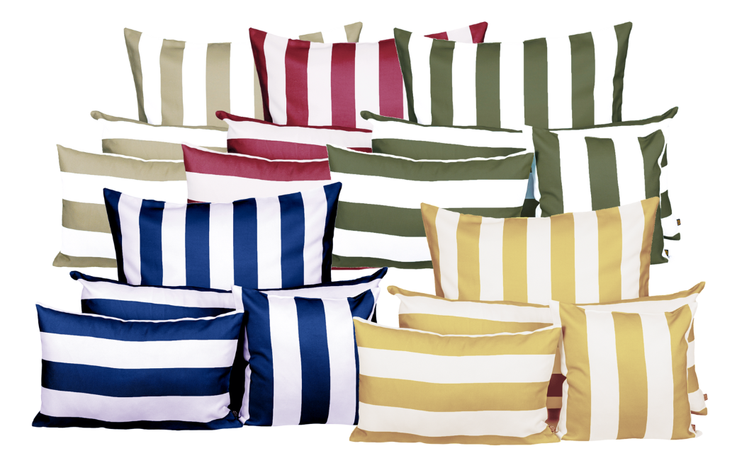 HOUSSE COUSSIN EXTERIEUR À RAYURES - 4 couleurs