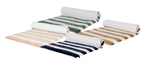 HOUSSE D'EDREDON À RAYURES - 4 coloris
