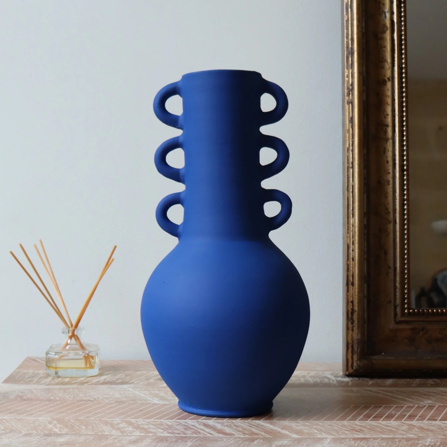 VASE ARTISANAL - Bleu