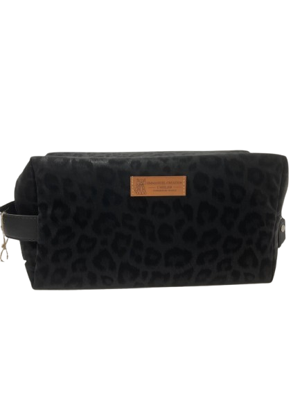 Trousse léopard noire