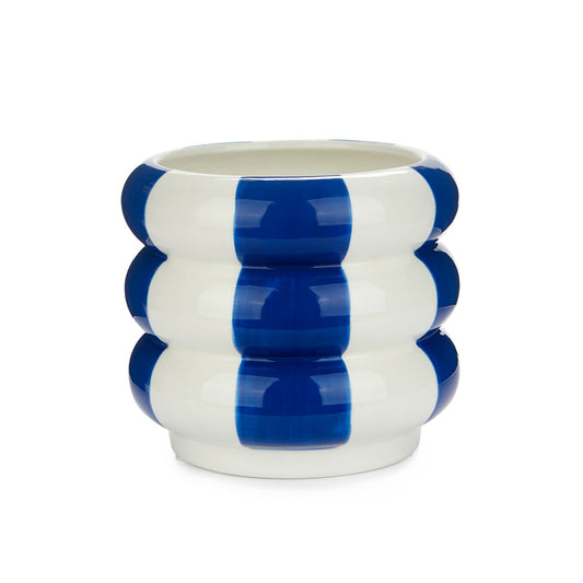 POT À RAYURES BLEU