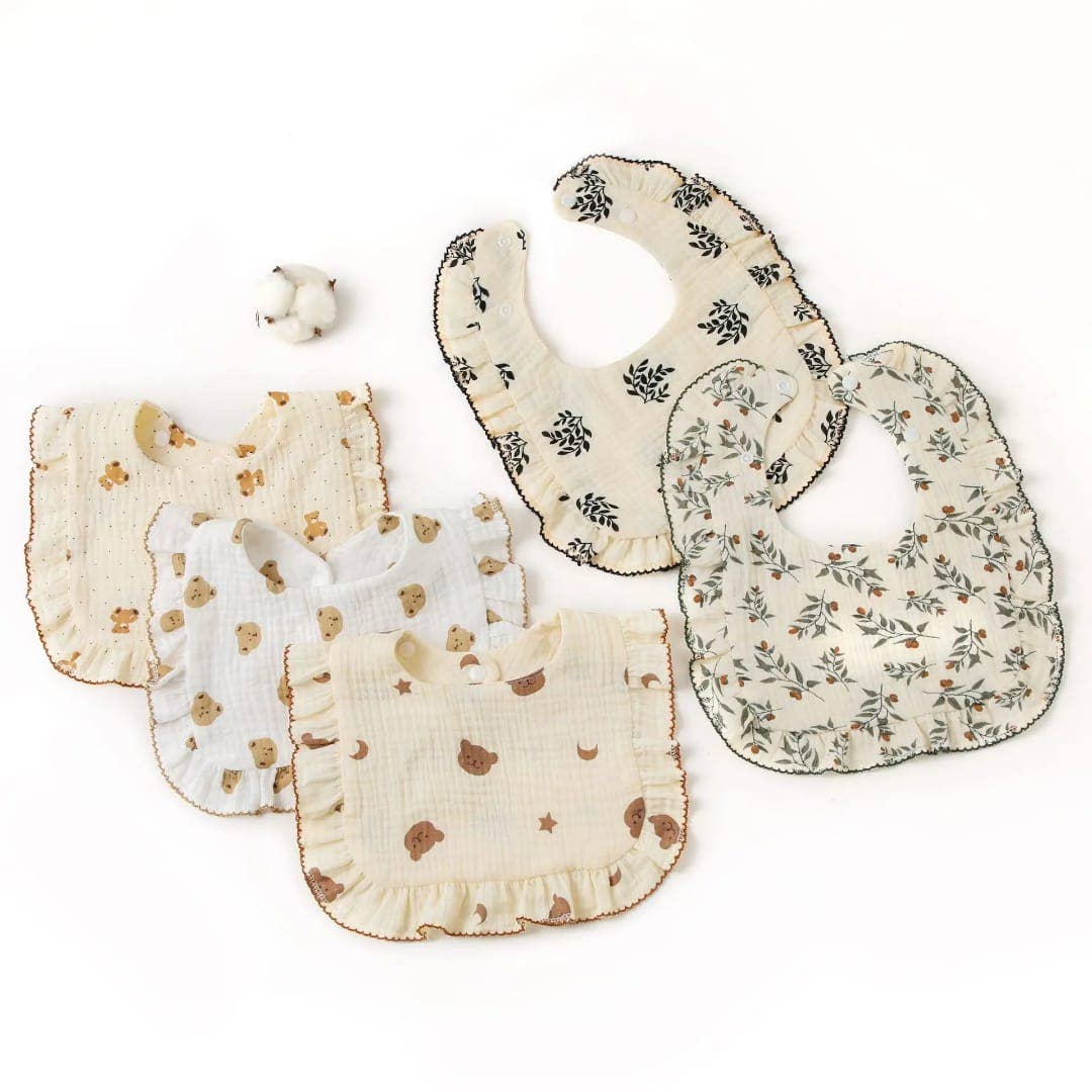 Bavoir imprimé 30×26cm coton biologique