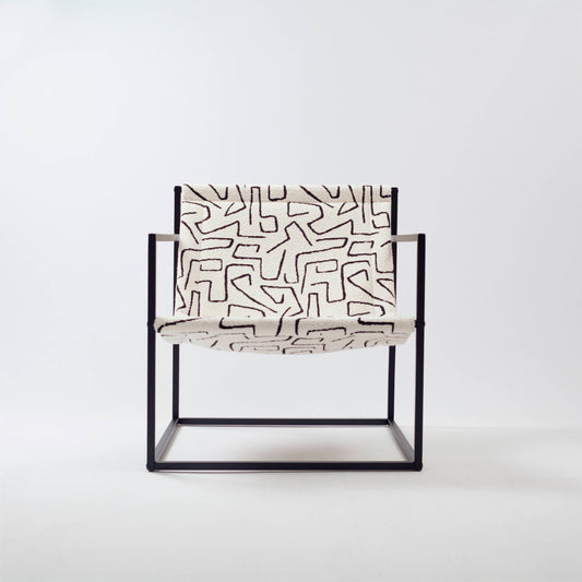 FAUTEUIL LOUNGE - Noir & blanc