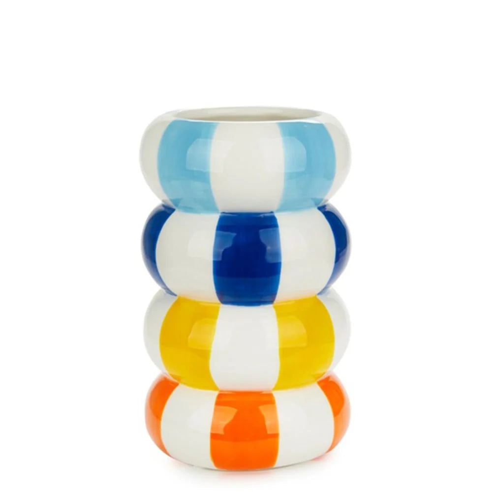 VASE RAYURES MULTICOLEURS