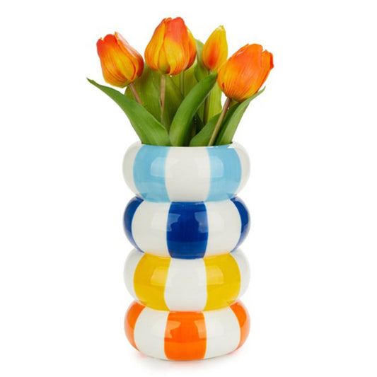 VASE RAYURES MULTICOLEURS