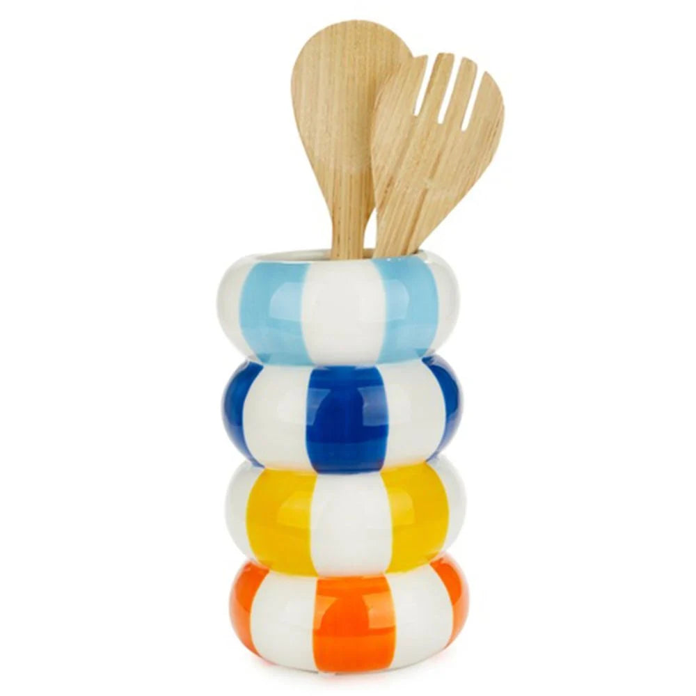 VASE RAYURES MULTICOLEURS