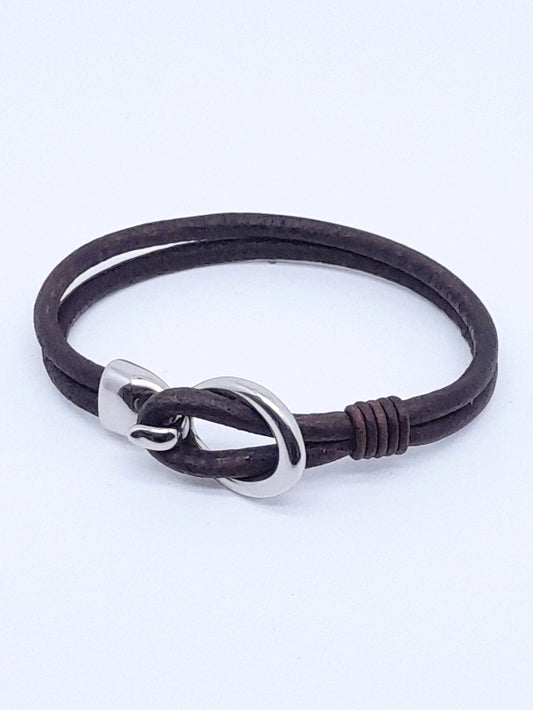 BRACELET EN CUIR - Marron
