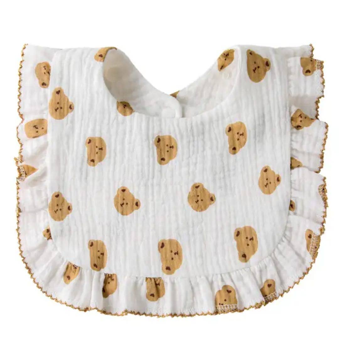 Bavoir imprimé 30×26cm coton biologique