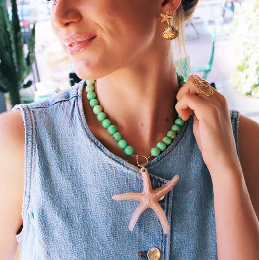 PENDENTIF ETOILE DE MER - rose