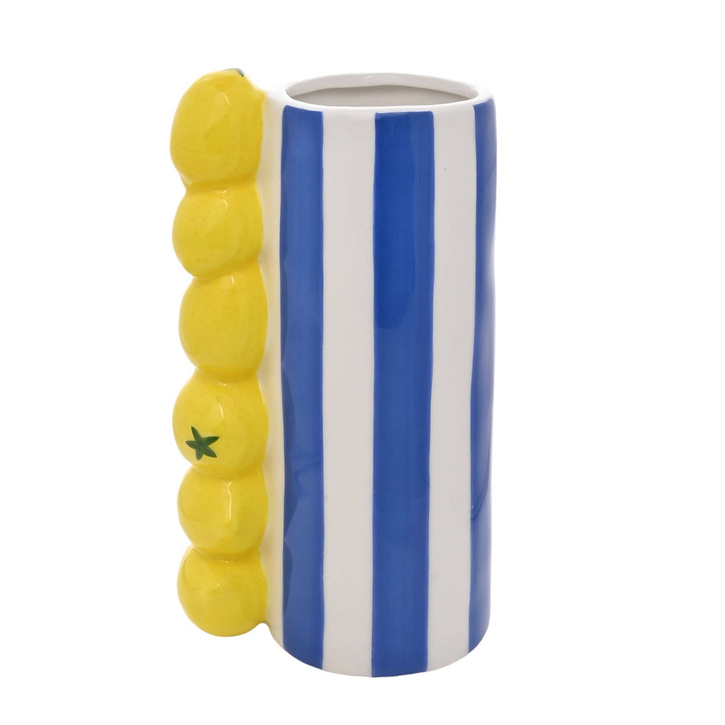 VASE RAYÉ BLEU - Citron