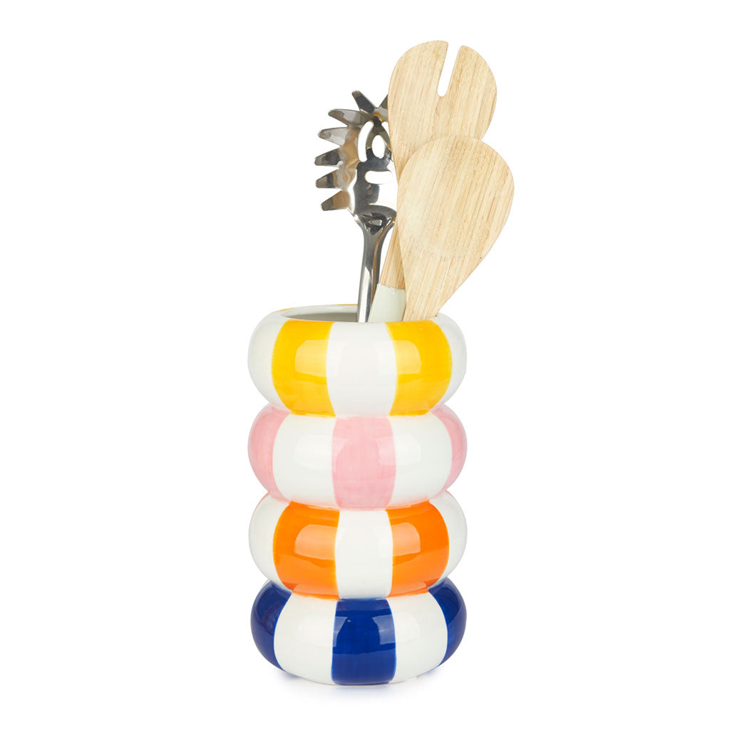VASE RAYURES MULTICOLEURS