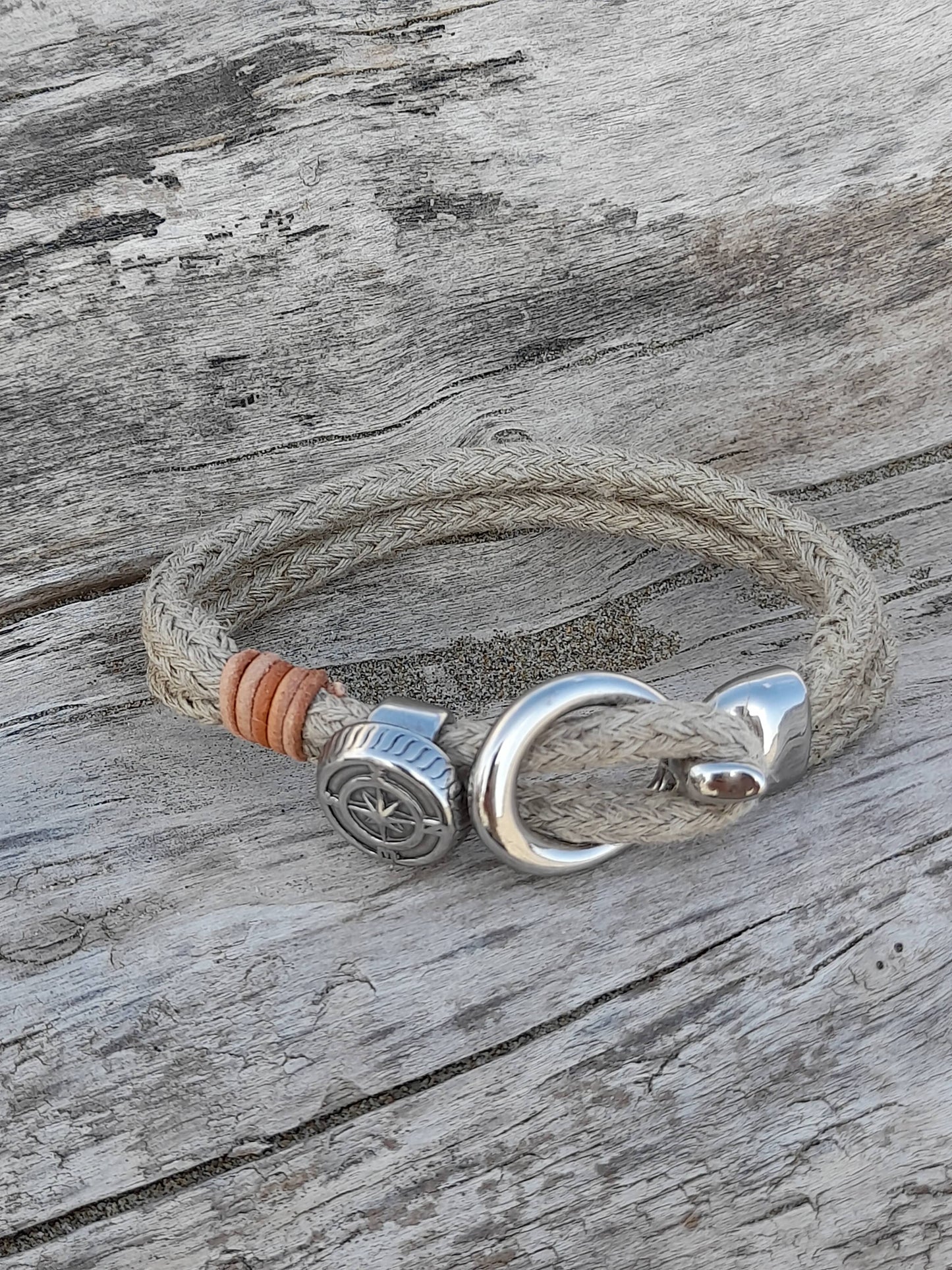Bracelet chanvre boucle et bouton