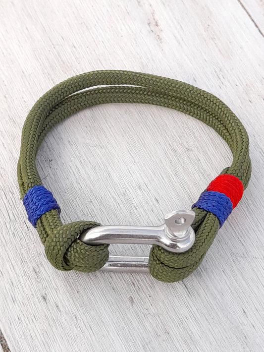 BRACELET CORDE NAUTIQUE - Kaki