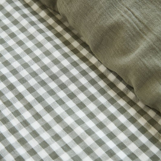 HOUSSE DE COUETTE VICHY - Verte