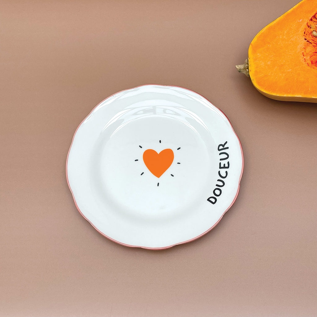 ASSIETTE AMOUR - COEUR - LOT DE 4