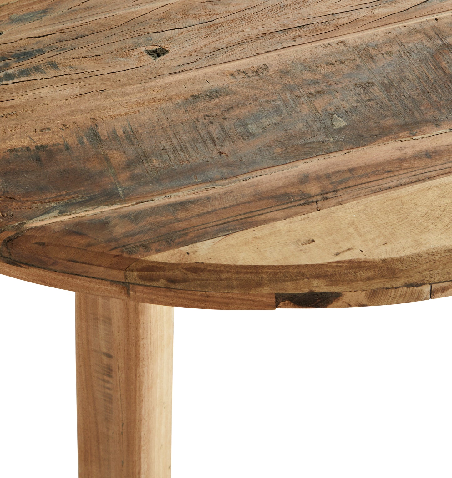 TABLE RONDE EN BOIS RECYCLÉ