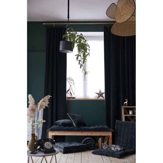 RIDEAUX EN VELOURS - Bleu marine
